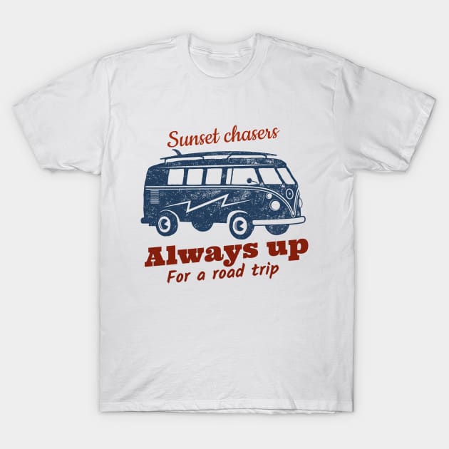 Let's Take a Trip / Retro Camper Design / Vintage Road Trip Design / Camper Van T-Shirt by Redboy